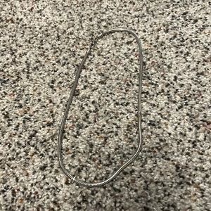 PANDORA Sterling Silver SNAKE CHAIN Charm NECKLACE 16.5" Lobster Clasp 925 ALE